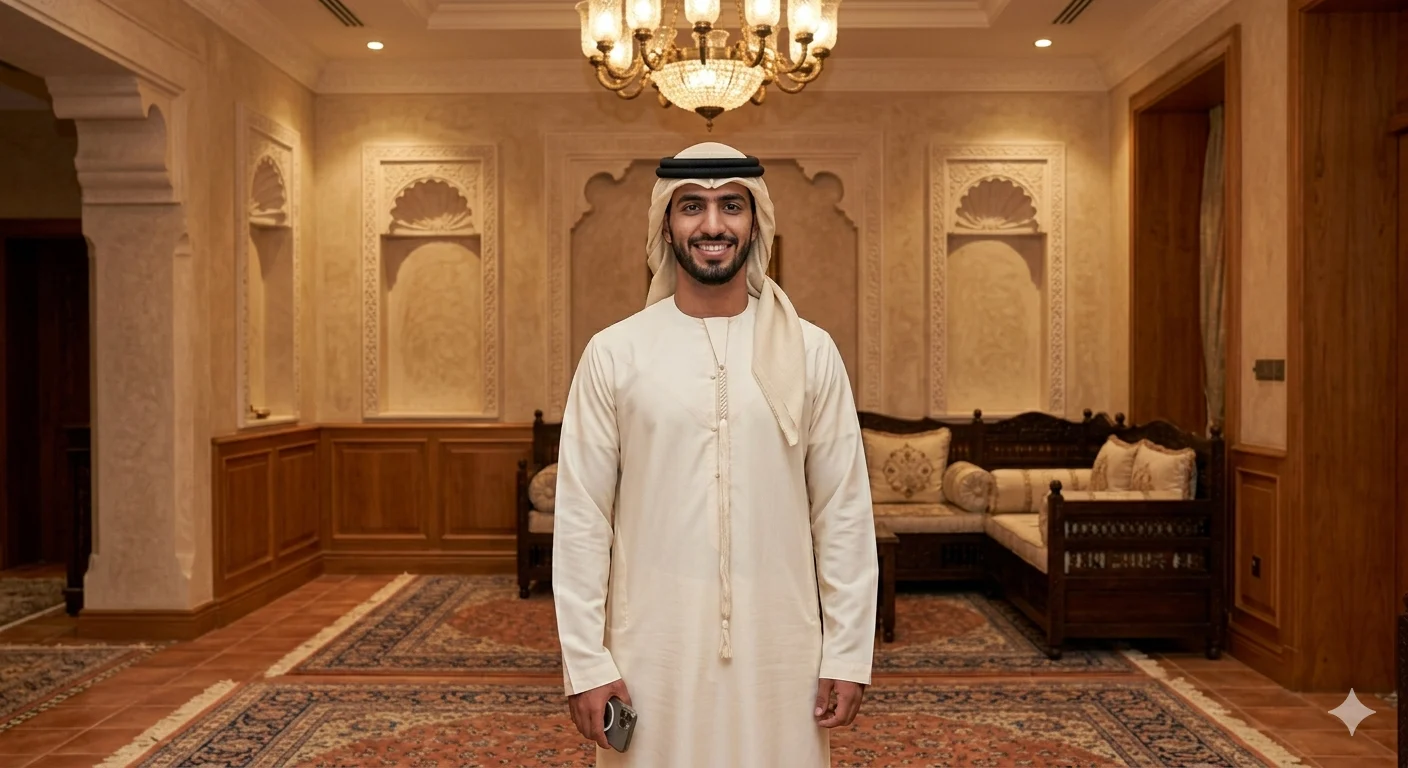 Summer Emirati Kandora - lightweight breathable white kandura for men UAE summer heat